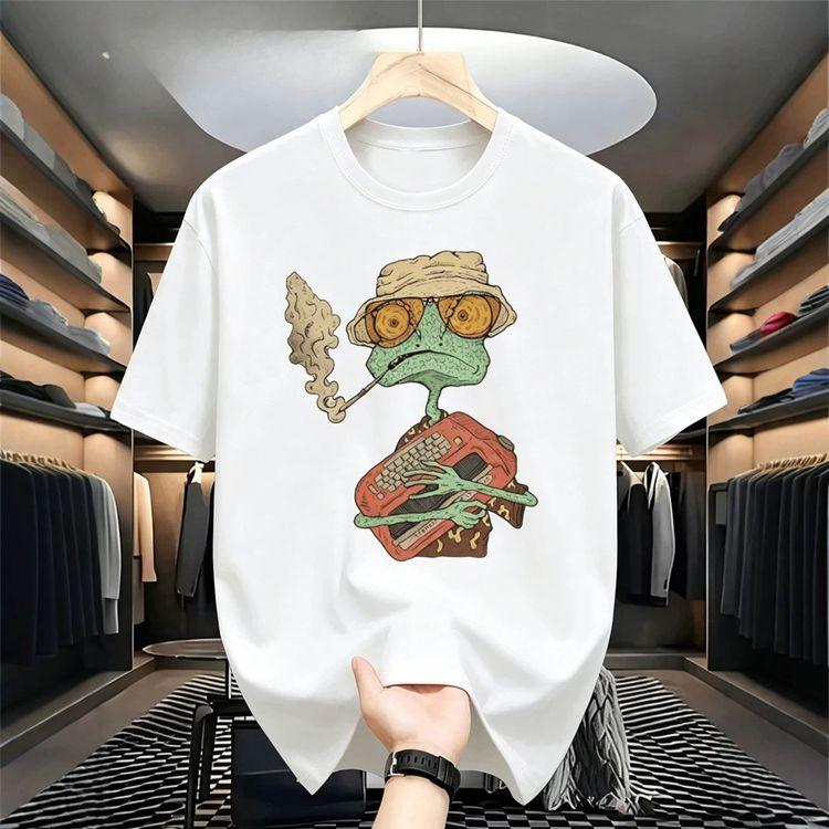 Unisexs Funny Frog Graphic TShirt High Street Casual Short Sleeve Tee Cool And Quirky Summer Top for Daily Wear