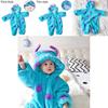 Adorable Baby Sullivan Monster Plush Onesie Thick Hooded Pajamas For Autumn Winter