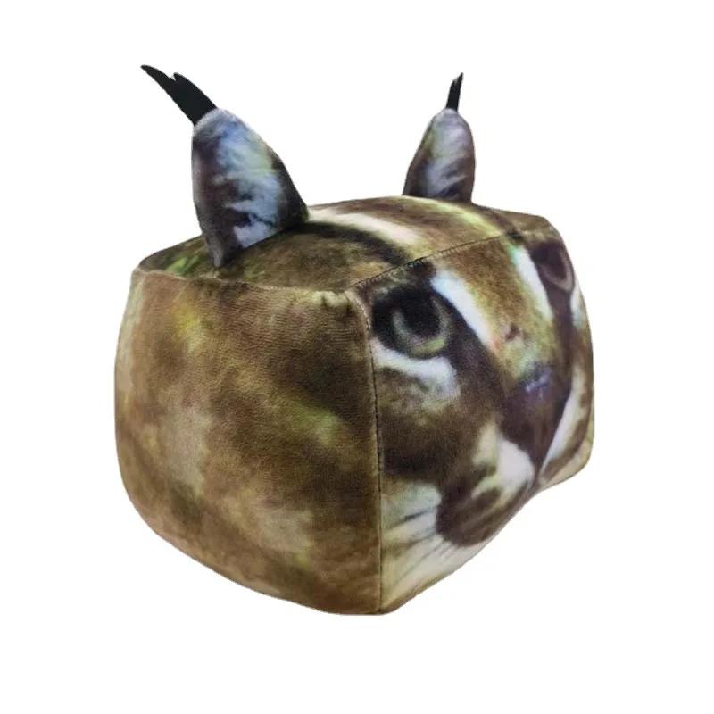 Novos brinquedos de pelúcia Raise A Floppa de 22 cm, bonecos de pelúcia fofos e macios, desenho animado, jogo 3D, bonecos de gato quadrados enormes para presente de aniversário e Natal para crianças