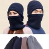 Autumn And Winter Fashion Solid Color New Coral Fleece Hat Scarf Warm Wool Knitted Hat For Women Double Layers Protection Cap
