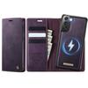 For Samsung Galaxy S21 FE 5G Case CASEME C49 Compatible with MagSafe RFID Blocking Detachable Wallet Leather Phone Cover