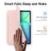 For Samsung Galaxy Tab S10 FE+ Case DUX DUCIS Magi Series Detachable Origami Stand Leather+PC+TPU Clear Back Cover