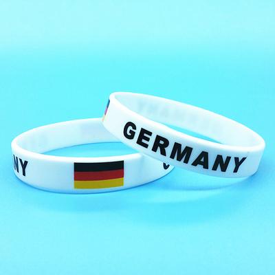 Germany Flag Print Sport Bracelet Country Logo Silicone Band Wristband Womwen Men Rubber Wrist Strap Bangle Accessories