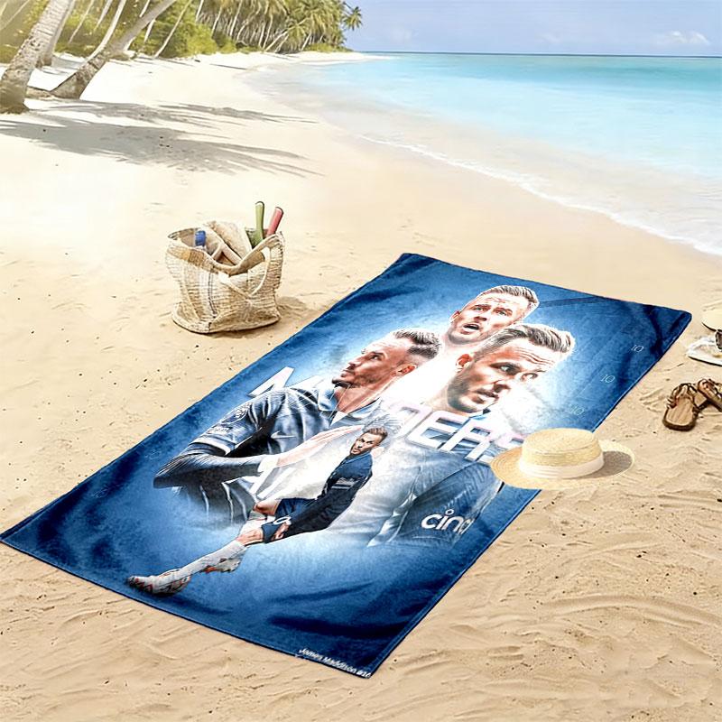 Tottenham Print Beach Towel, Large Soft Quick Dry Towel for Beach Camping Swimming