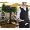 Mirhua Short Apron for Restaurants, Salons, Chefs, and Professionals with Pockets, Unisex, Black, 3 Pockets