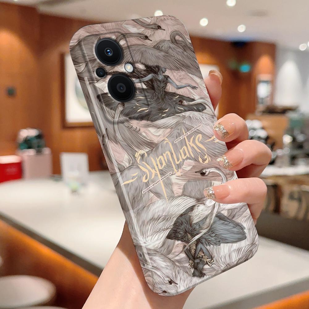All-inclusive Film Handyhülle Cartoon Mode Design Hartschale Vollabdeckung Kameraschutzhülle für OPPO A60 A96 Reno12 Realme C53 C75