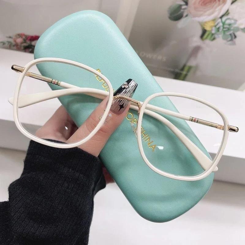 Women's Luxury Design Reading Glasses Blue Light Blocking Computer Glasses for Men Lady Oversized Square Presbyopia Eyeglasses