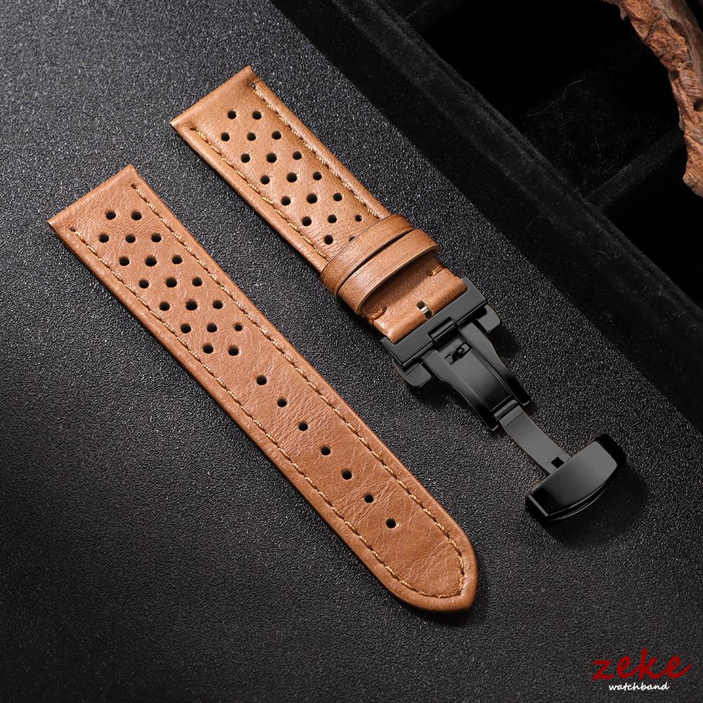 18mm 20mm 22mm Echtes Rindsleder Uhrenarmband Armband Vintage Weich Atmungsaktiv Kalbsleder Uhrenarmband Herren Damen Faltschließe Armbänder