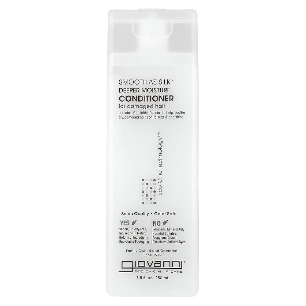 Giovanni Smooth As Silk Deeper Moisture Conditioner for Damaged Hair 250ml (8.5fl Oz)