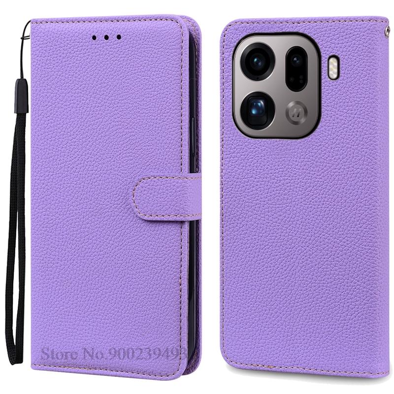 

Find X9 Pro Case For OPPO Find X9 Pro Case Flip Leather Wallet Cover For OPPO Find X9 Pro Case Phone Cover Coque Fundas Etui For OPPO Find X9 Pro светло-фиолетовый