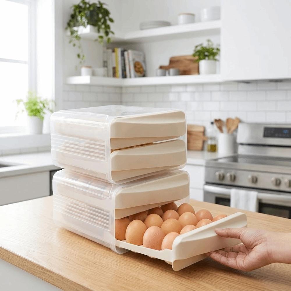 Schubladentyp Eier-Frischhaltebox Transparente Kühlschrank-Aufbewahrungsbox Frischhaltung