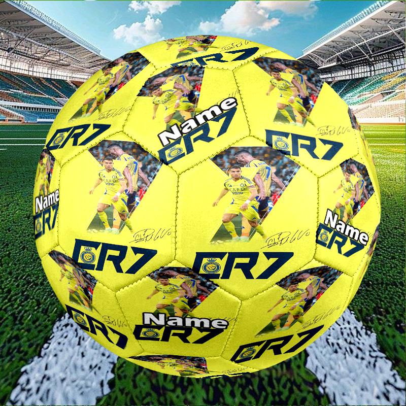 Custom Name Personalized Cristiano Ronaldo-A Print Size 5 Soccer Ball Training & Match Football, for Team, Kicking, Gift for Football Enthusiasts