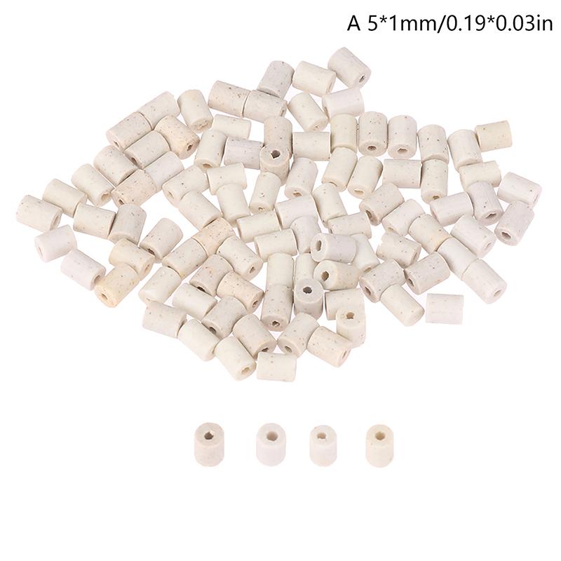 100 Stück Keramikrohr mit Einzelbohrung, hochtemperaturbeständig, Isolierrohr, elektronisches Kabelbündel, Porzellanbuchse