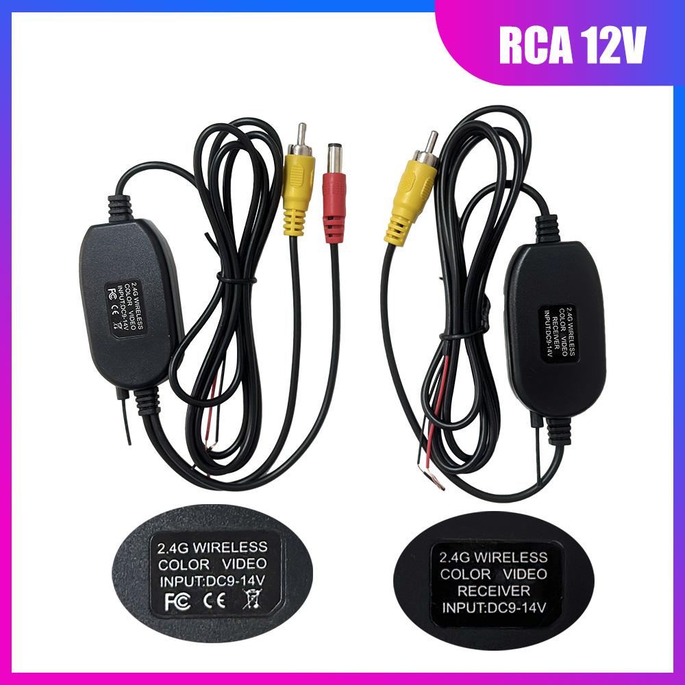 

12V 24V Reverse Parking Backup CAM Car Rear View Camera Wireless Wiring Kit 2.4GHz Vehicle Cameras Wireless Transmitter/Receiver RCA 12V