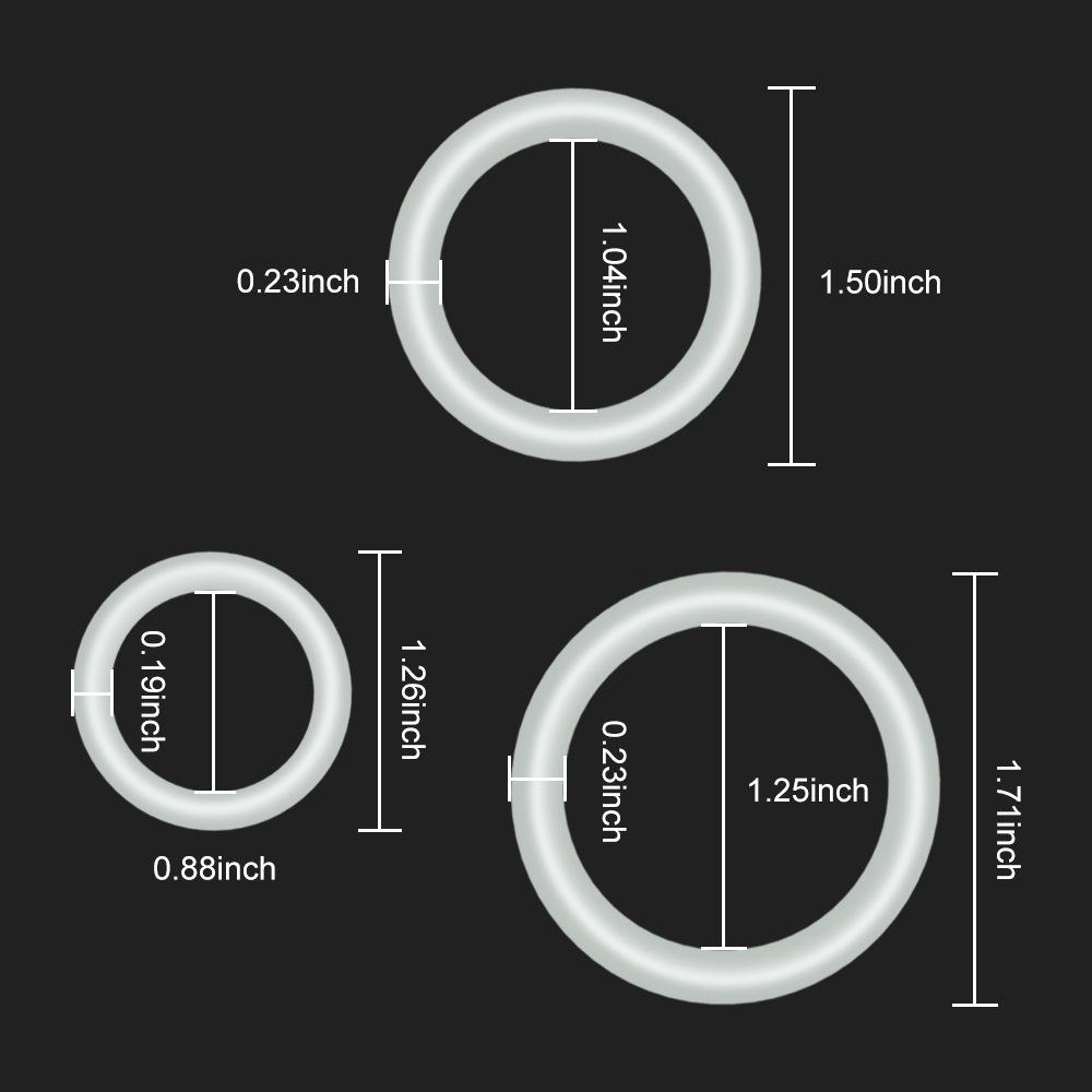 3pcs Silicone Semen Lock Ring Men Ejaculation Delay Cock Rings Sex Toys Male Adult Luminous Locking Ring Juguetes Para Adulltos