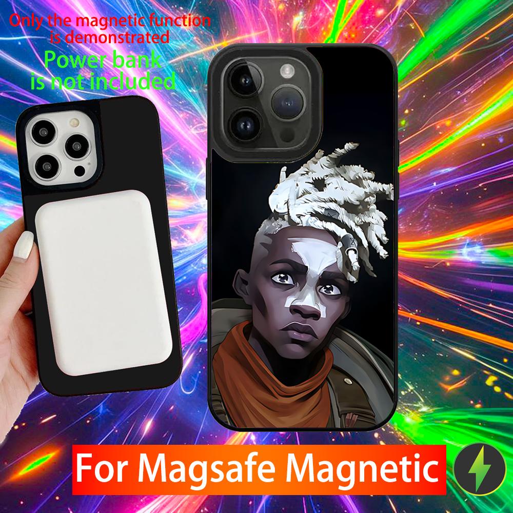 

Крутой чехол для телефона Ekko A-Arcane 2 для iPhone 16,15,14,13,12,11,Pro,Max,Plus,Mini,SE Новый Магнитный Беспроводной Зарядник Magsafe iPhone15promax