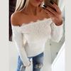 2024 One-Shoulder Lace Slim Fit Long Sleeve T-Shirt
