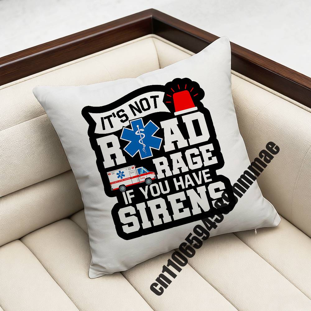 For Star of Life Doctor Nurse EMERGENCY MEDICAL SERVICES EMT Ambulance Throw Pillow Case Sham Square Sofa Pillowcase Pad Cover