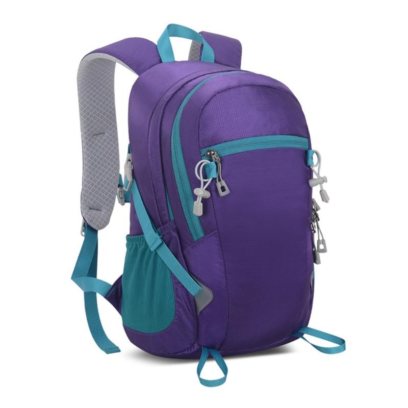 Hiking Backpack for Women Man Student School Backpack Nylon Daypacks Large Capacity Travel Backpack Cycling Backpack фиолетовый