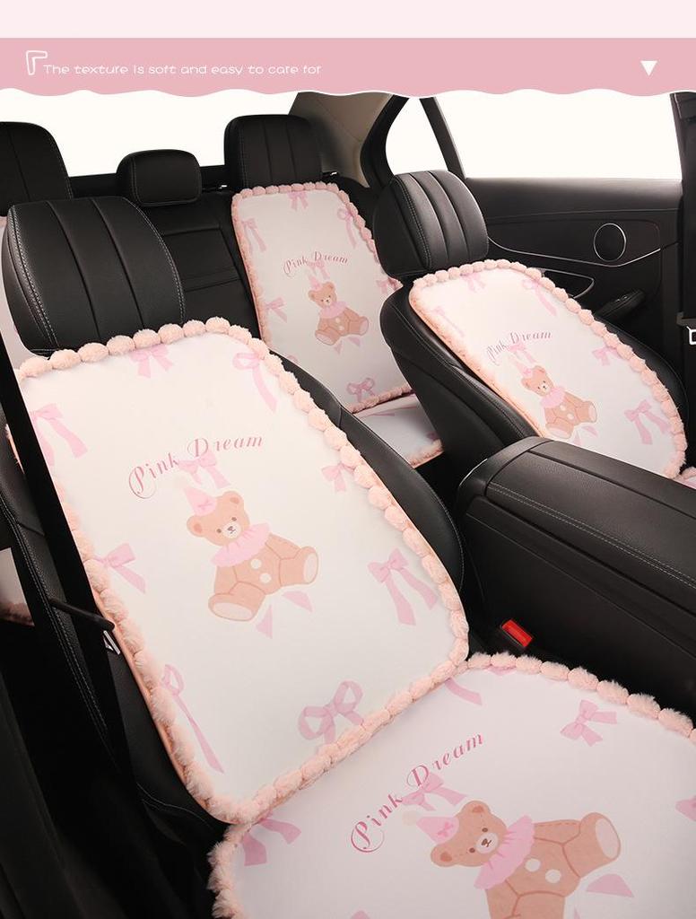 Cartoon Goddess Style Universal Car Seat Cushion for Women - All-Season, Fits BYD Dolphin, Yuan UP, Seal, Yuan Pro