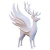 Geweih Hirsch Dekor Weihnachten Elch Statue mit Flügeln, 3D Gedruckte Rentier Figur, Moderne Skulptur für Wohnzimmer Stehender Esstisch, Kamin,
