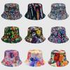 Dye Fisherman Tie Hat Uv Protection Assorted Colors Print Butterfly Cat Cap Leaf