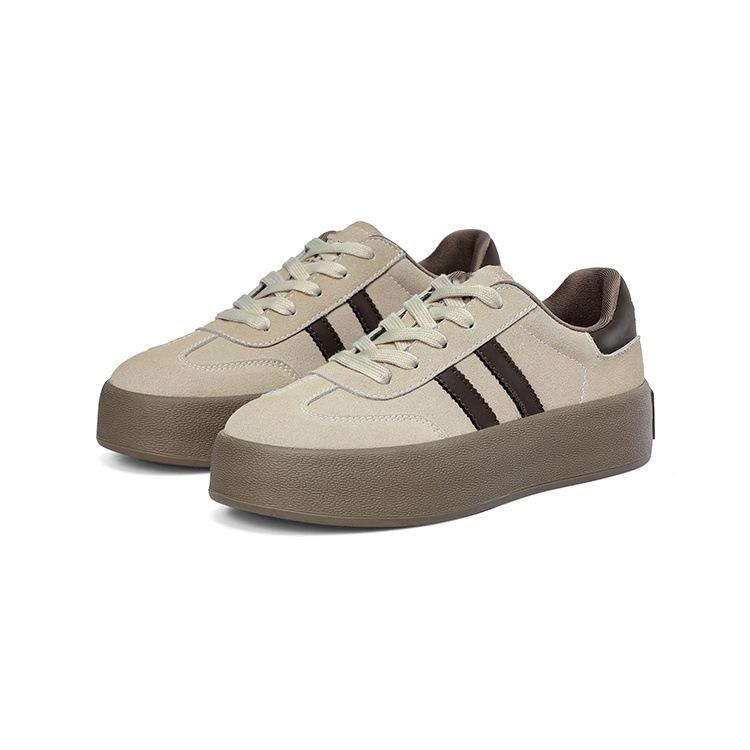 Thick-soled Women's Casual Sports Shoes Spring and Autumn New Student Versatile German Training Board Shoes Lace-up Forrest Gump Women's Shoes