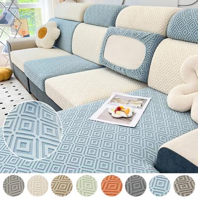 Stretch Jacquard Einzel-Sitzkissenbezüge Sofabezüge für Wohnzimmer Couchbezug Möbelschutz Waschbar Abnehmbar