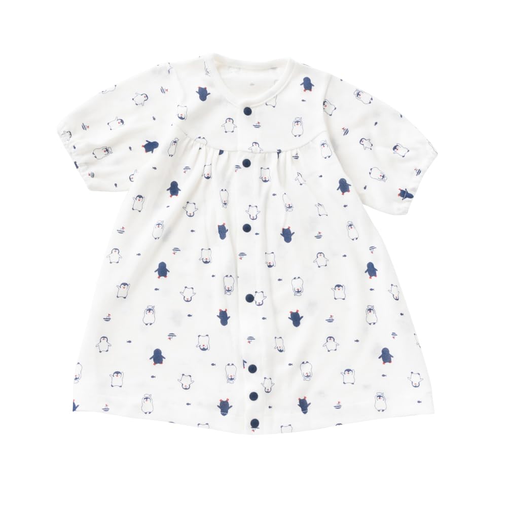 

Джерси с пингвинами Летний слип для новорожденного мальчика для выписки [Крем Коко] Все-в-одном, Двусторонний Все-в-одном [Шаговый шов белый