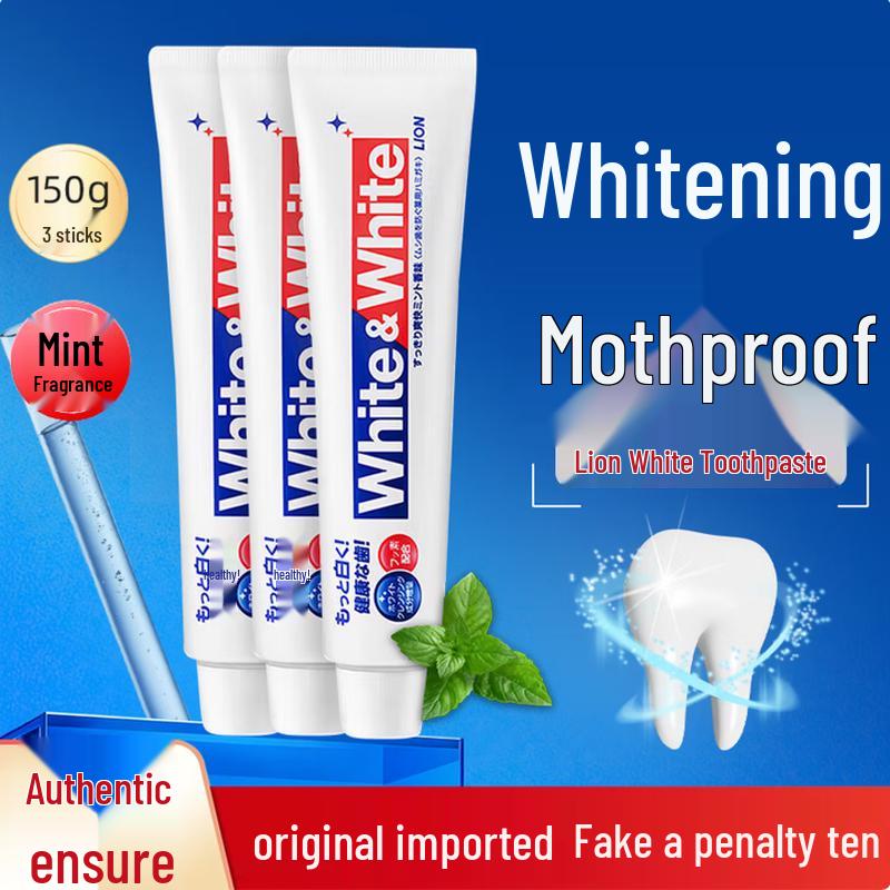 Lion King Imported Whitening Anti-Cavity Mint Toothpaste (3 x 150g)