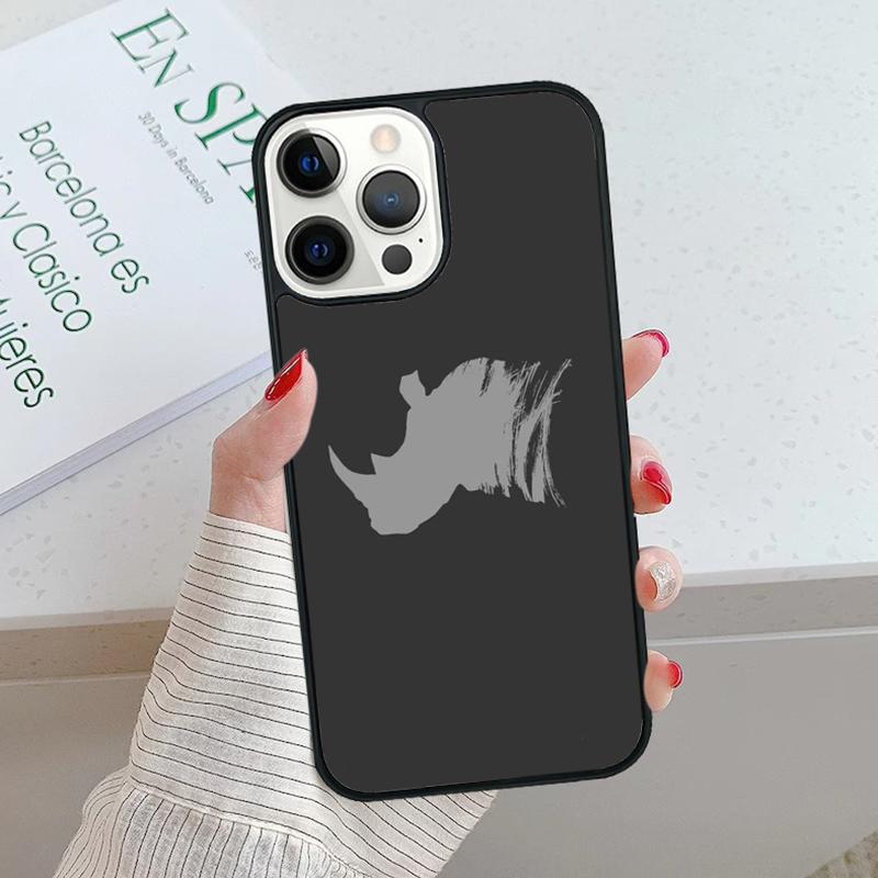 Animal Rhino Phone Case cover For iPhone 17 Air 15 16 16e 14 13 Pro Max Coque 12 11 Pro Max For Apple PLUS fundas