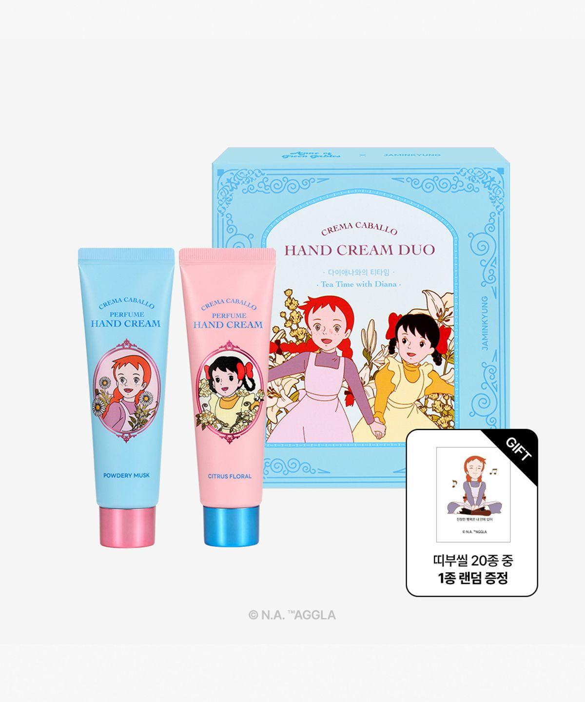 Anne of Green Gables Edition Crema Cavallo Hand Cream Duo (30ml x 2) Powdery Musk & Citrus Floral (Tea Time with Diana)