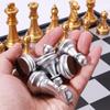 UB Magnetic Gold and Silver Folding International Chess Set - Medium Size for Adults and Kids
