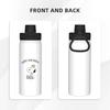 Snoopy Thermos Sports Bottle, Insulated, Vacuum Insulated, Portable Mug, Direct Drinking, Stainless Steel, Stylish, Lightweight, Outdoor, Adult, Black