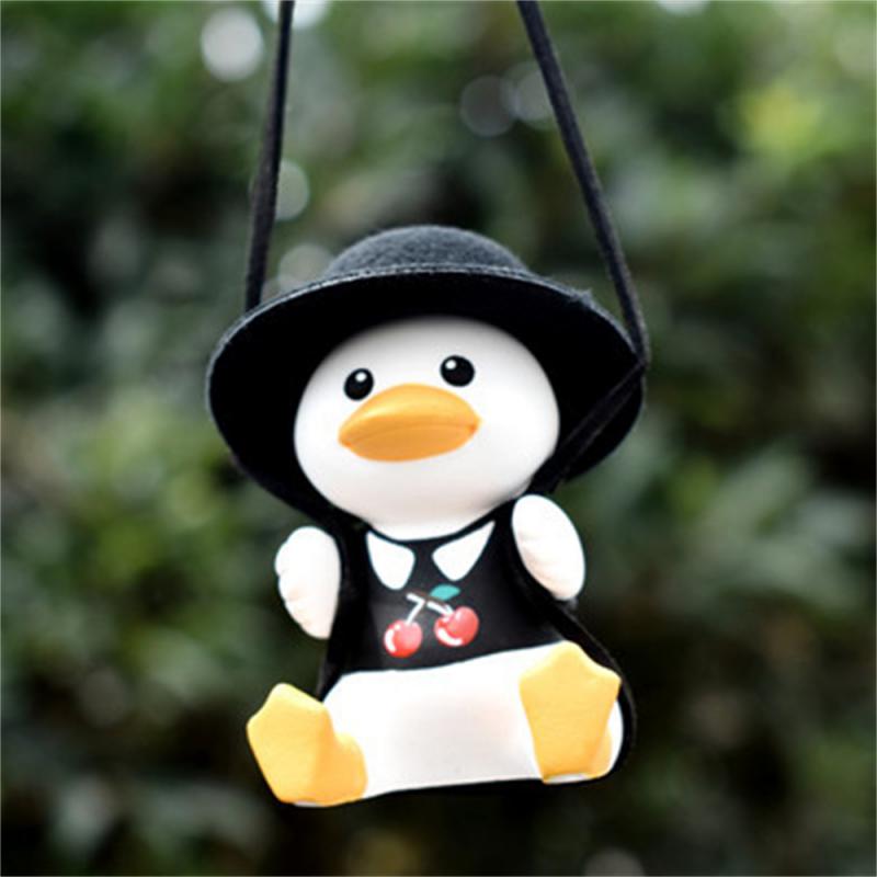 New Cartoon Animal Car Pendant Auto Rearview Mirror Hanging Ornaments For Woman Car Interior Accessories Lucky Gifts
