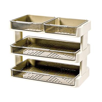Kitchen Countertop Organizer Plastic Detachable Multifunctional Kitchen Storage Shelf Food Rack for Bedroom Bathroom