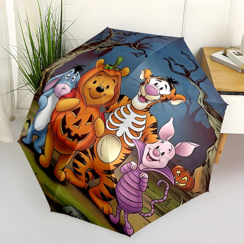 

1pc Pumpkin, Eeyore, Tigger, Piglet Halloween Costume - Automatic Opening Umbrella with Foldable Design, Iron Frame, Outdoor Use, Festival G