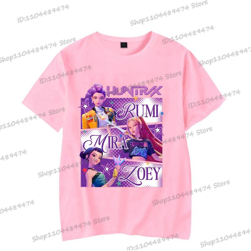 2025 New KPop Demon Hunters Men Women Cartoon Tshirt Anime Tiger Rumi Breathable Tops Short Sleeve Korean Ulzzang T-shirts