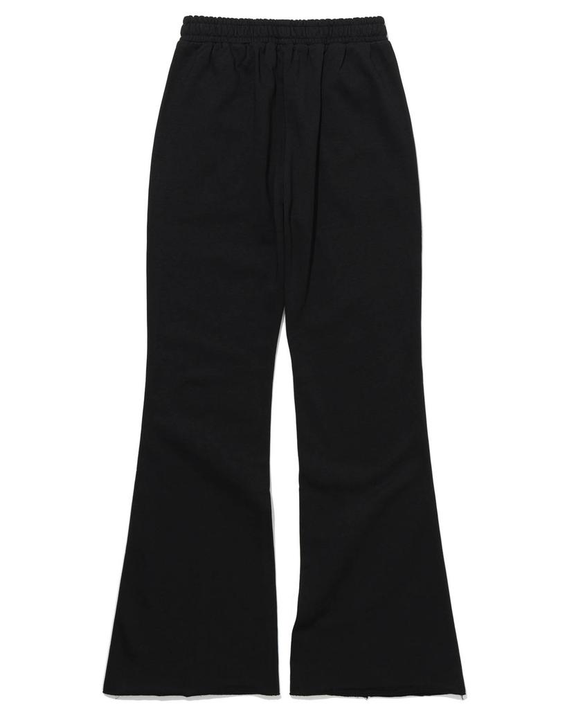 MOAA Raw Edge Flare Sweatpants (Black)