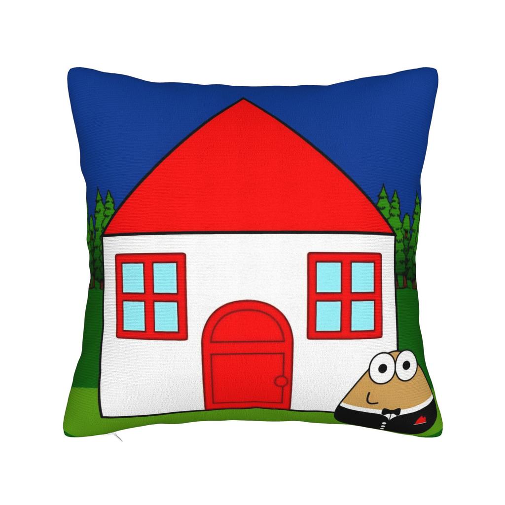My Pet Alien Pou Pillow Cover Merch Printed Cushion Cover Decorative Pillow Case Cover Living Room Multiple Sizes