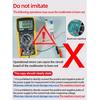 Digital Multimeter with NCV Detection Voltage Tester for AC/DC Current/Voltage, hFE Triode, and Capacitor Test Tool