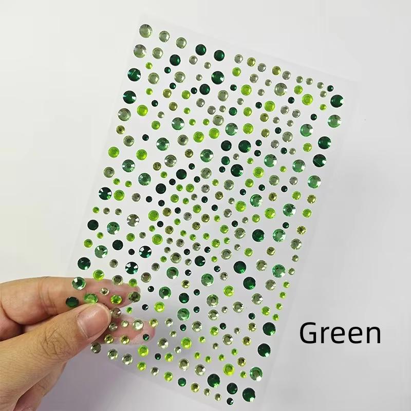 Hot Sale Round Multi-color Rhinestone Stickers Eye Face Temporary Diamond Stickers for Party Stage Makeup Decoration