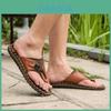 Men's Flip Flops Pu Leather Slippers With Classic Timeless Beach Style Sandals