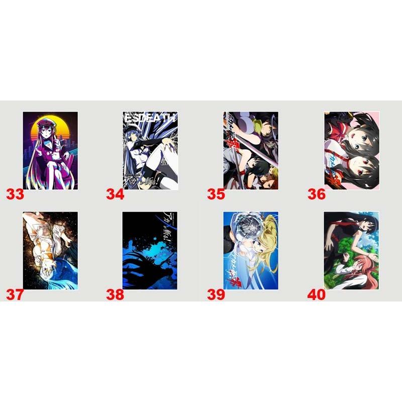 Akame Ga Kill Anime-Poster und Drucke, Wandkunst, Dekoration, weißes Papier, dekorative Gemälde, Bilder, Wohnzimmer, Zuhause, Wandbild