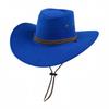 Unisex Western Hat Vintage Fedora with and Wool for Wind