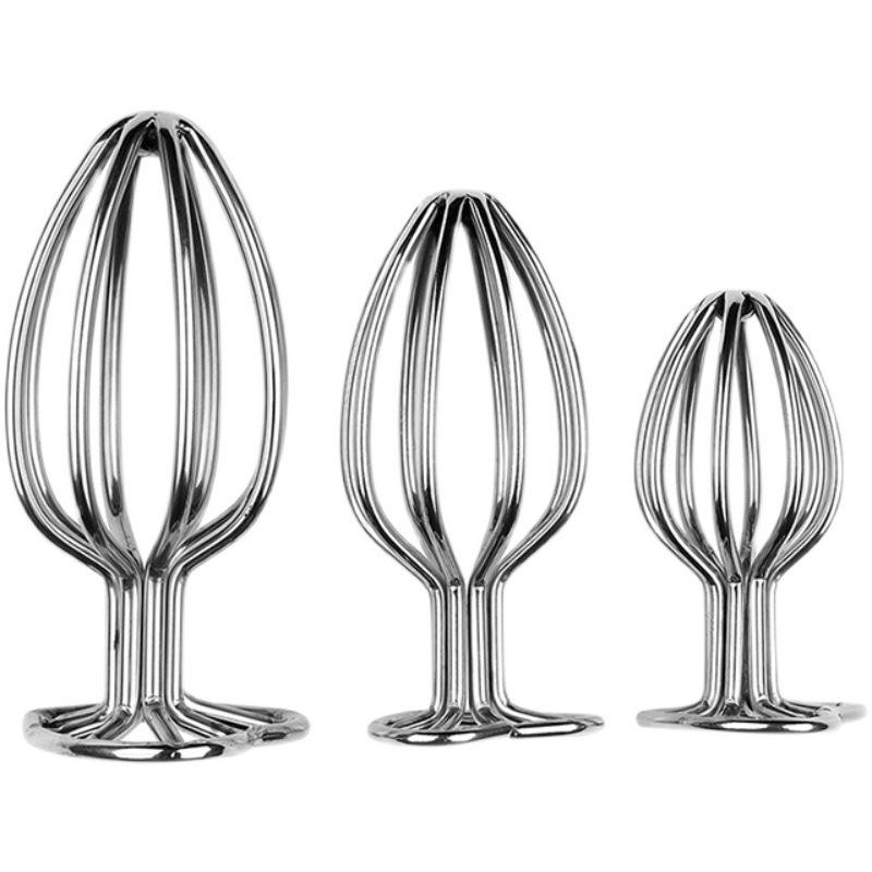 Metal Hollow Anal Plug - Rear Entry Flirting & Training Erotic Toy