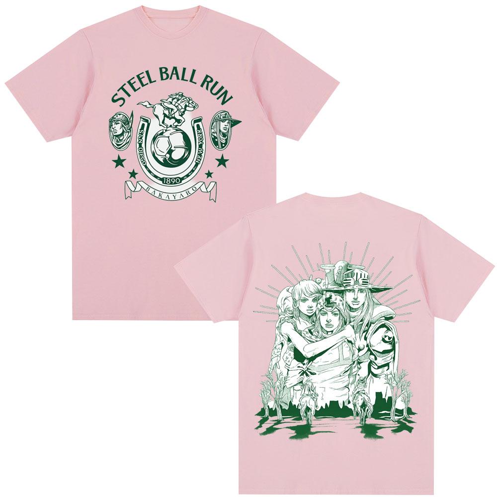2026 Japanese Anime Jojo Bizarre Adventure Tshirt STEEL BALL RUN Unisexga Graphic Tshirts Unisexs Cotton Casual Oversized T Shirt