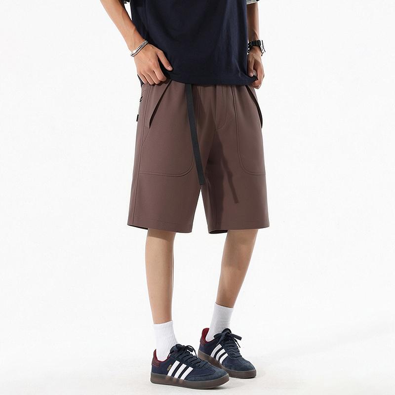 

Sports And Leisure Zipper Work Belt Shorts Men s Fashion Quick-drying Three-quarter Pants 4XL фіолетовий