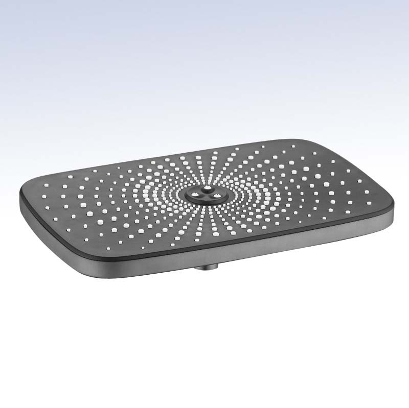 3 Modes Black Shower Head High Pressure Water Saving Rainfall Shower Set One-key Stop Water Gray  Handheld Shower Head