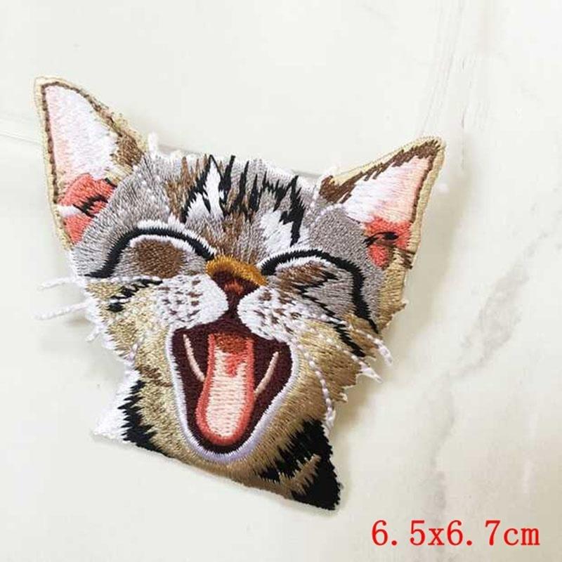 

1 PCS Cartoon Cat Embroidery Cloth Stickers, DIY Decoration For Clothes And Bags, Self-Adhesive Patch Stickers For Ironing